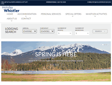 Tablet Screenshot of holidaywhistler.com
